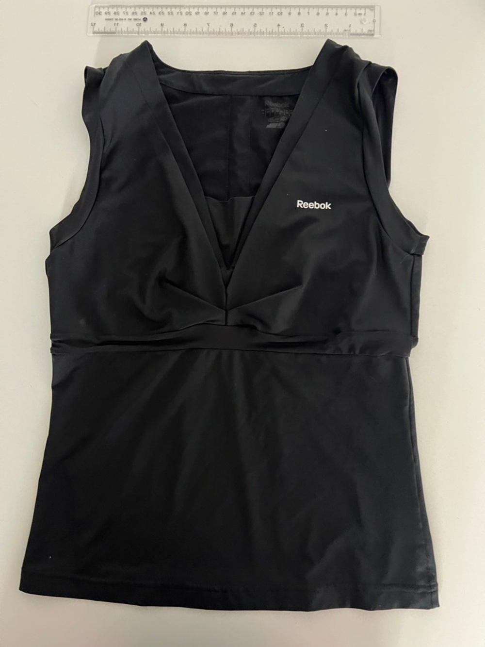 Reebok Black Sleeveless V-Neck Workout Top